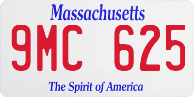 MA license plate 9MC625