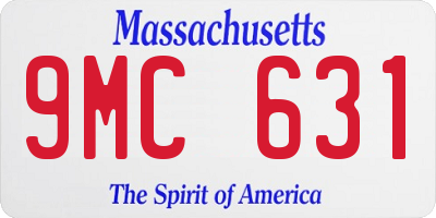 MA license plate 9MC631