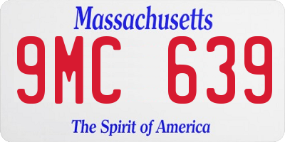 MA license plate 9MC639