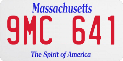 MA license plate 9MC641