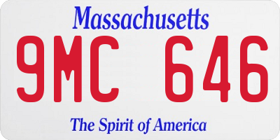 MA license plate 9MC646