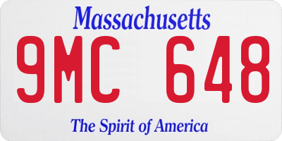 MA license plate 9MC648