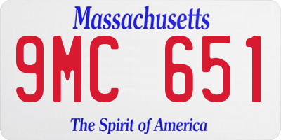MA license plate 9MC651