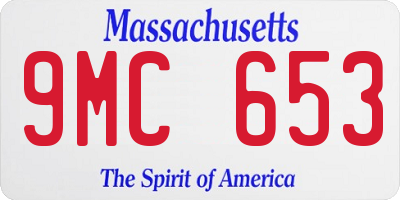 MA license plate 9MC653