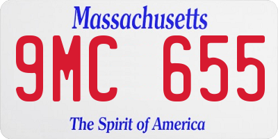 MA license plate 9MC655