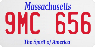 MA license plate 9MC656