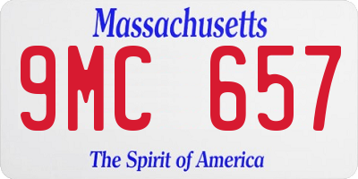 MA license plate 9MC657