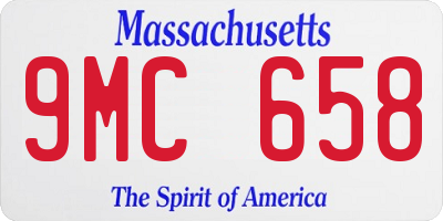 MA license plate 9MC658