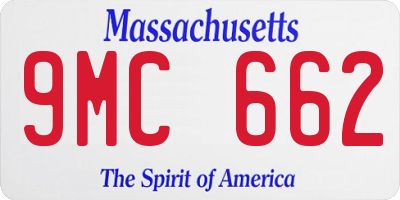 MA license plate 9MC662