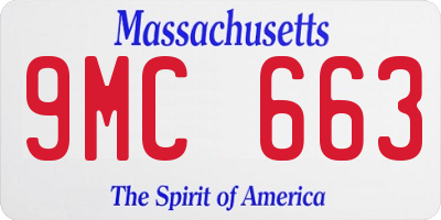 MA license plate 9MC663