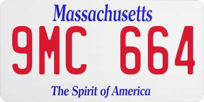 MA license plate 9MC664