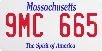 MA license plate 9MC665