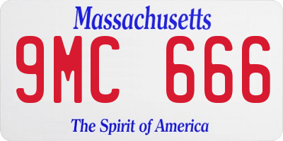 MA license plate 9MC666