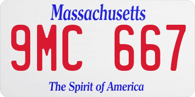 MA license plate 9MC667
