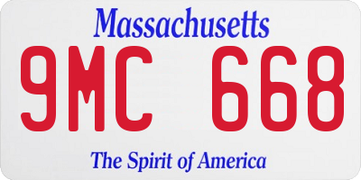 MA license plate 9MC668