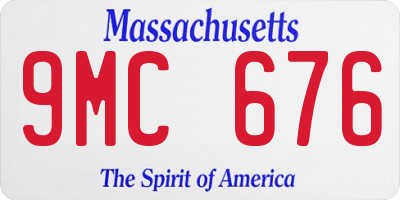 MA license plate 9MC676