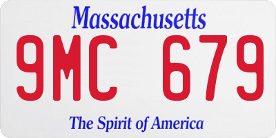 MA license plate 9MC679