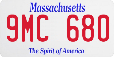 MA license plate 9MC680