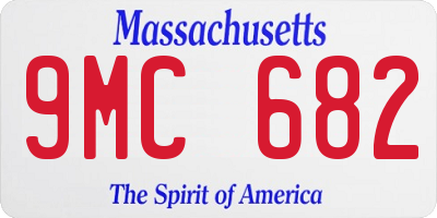 MA license plate 9MC682