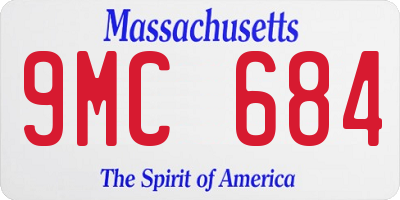 MA license plate 9MC684