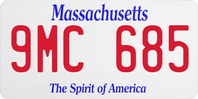 MA license plate 9MC685