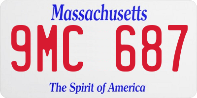 MA license plate 9MC687