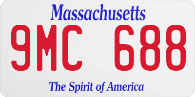 MA license plate 9MC688