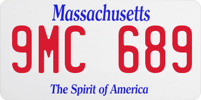 MA license plate 9MC689
