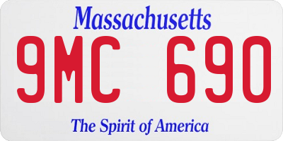 MA license plate 9MC690