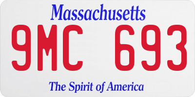 MA license plate 9MC693