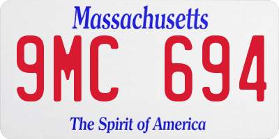 MA license plate 9MC694