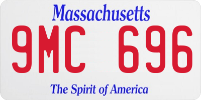 MA license plate 9MC696