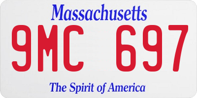 MA license plate 9MC697