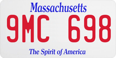 MA license plate 9MC698
