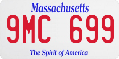 MA license plate 9MC699