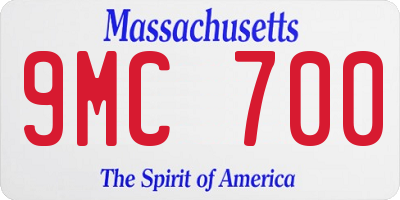 MA license plate 9MC700