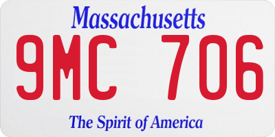 MA license plate 9MC706