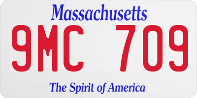 MA license plate 9MC709