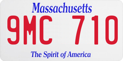 MA license plate 9MC710