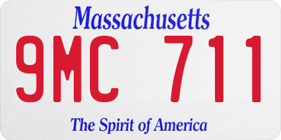 MA license plate 9MC711