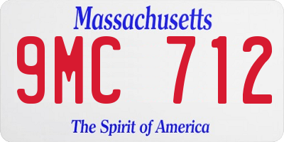 MA license plate 9MC712