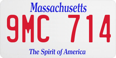 MA license plate 9MC714