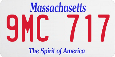 MA license plate 9MC717