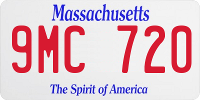MA license plate 9MC720