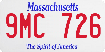 MA license plate 9MC726