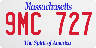 MA license plate 9MC727