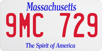 MA license plate 9MC729