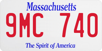 MA license plate 9MC740