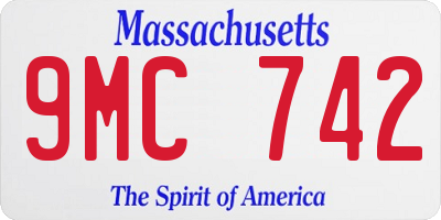 MA license plate 9MC742