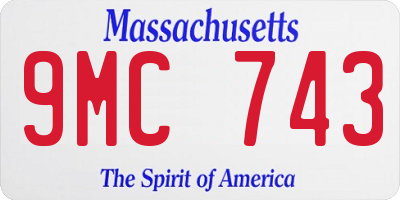 MA license plate 9MC743